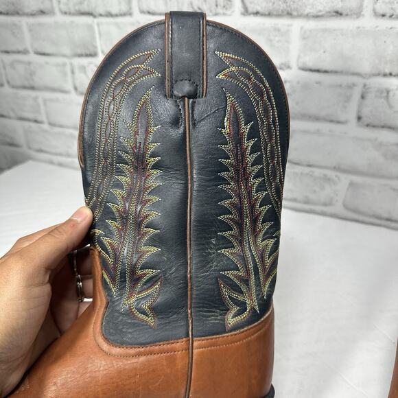 Tony Lama Leather brown & black western workwear cowboy bootswomen’s size 7 - Picture 12 of 12
